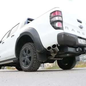 Neuheit Fox Ford Ranger ab 10/2016 4x4 - Doppelkabine + Wildtrak Endschalldämpfer Sidepipe, Ausgang an der linken Fahrzeugseite hinter dem Hinterrad- 2x115x85 Typ 38
