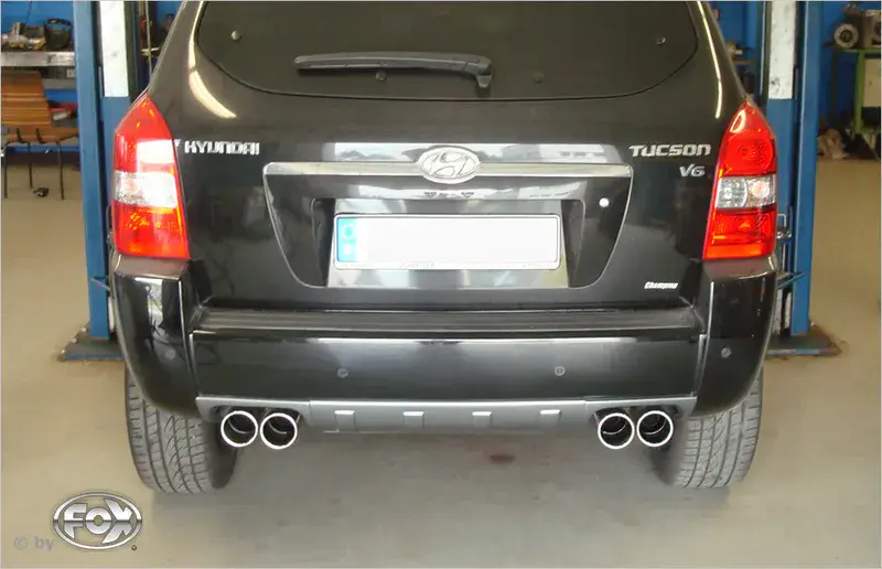 Fox Hyundai Tucson Allrad 2,7l - JM Endschalldämpfer quer Ausgang rechts/links - 2x90 Typ 12 rechts/links Preisreduziert