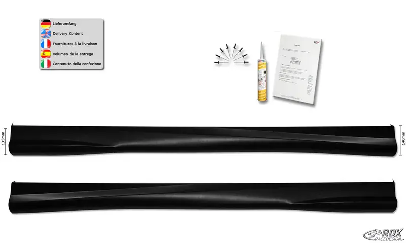 Saisonangebot RDX Seitenschweller für RENAULT Clio 3 Phase 1 & 2 (nicht RS) "Turbo-R"