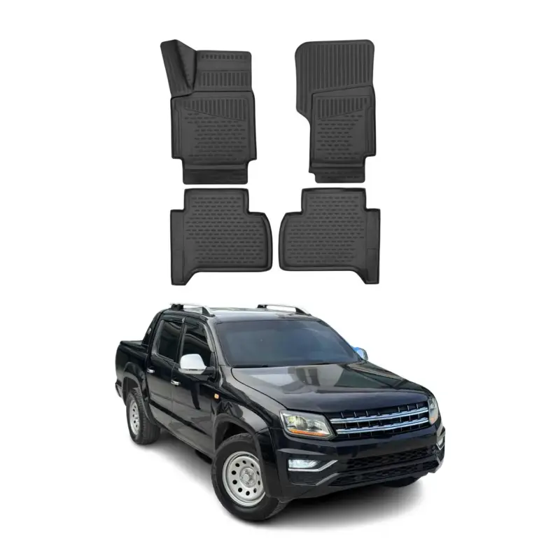 Kracherpreis OMAC Gummimatten Fußmatten für VW Amarok 2018-2021 TPE Automatten Schwarz 4x