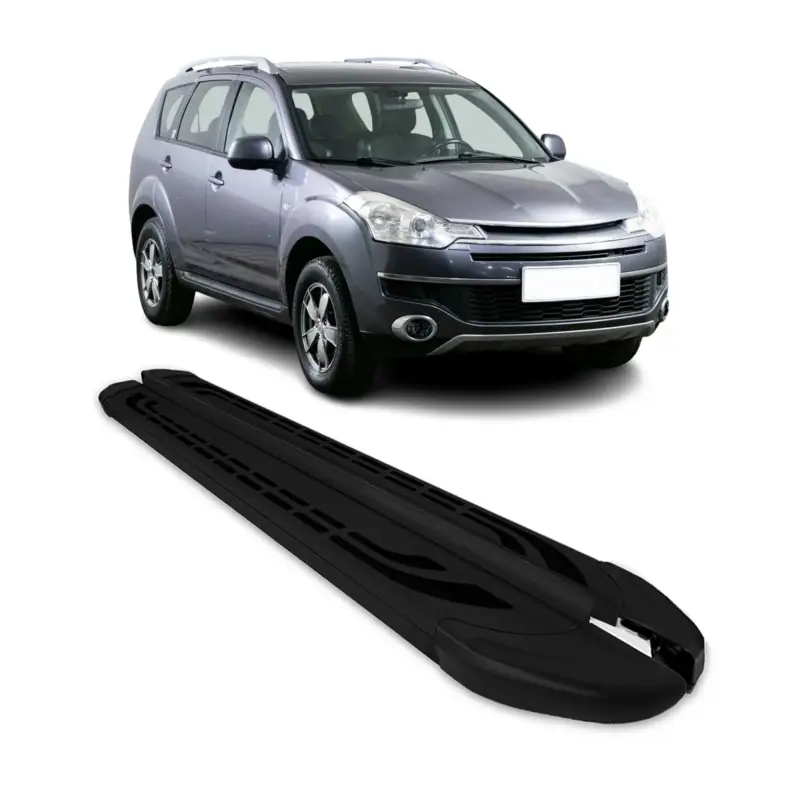 Trittbretter Seitenschweller für Citroen C-Crosser 2007-13 Aluminium Schwarz 2x Preisknaller