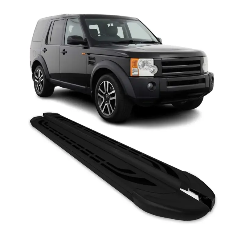Trittbretter Seitenschweller für Land Rover Discovery 2005-2009 Alu Schwarz Highlight