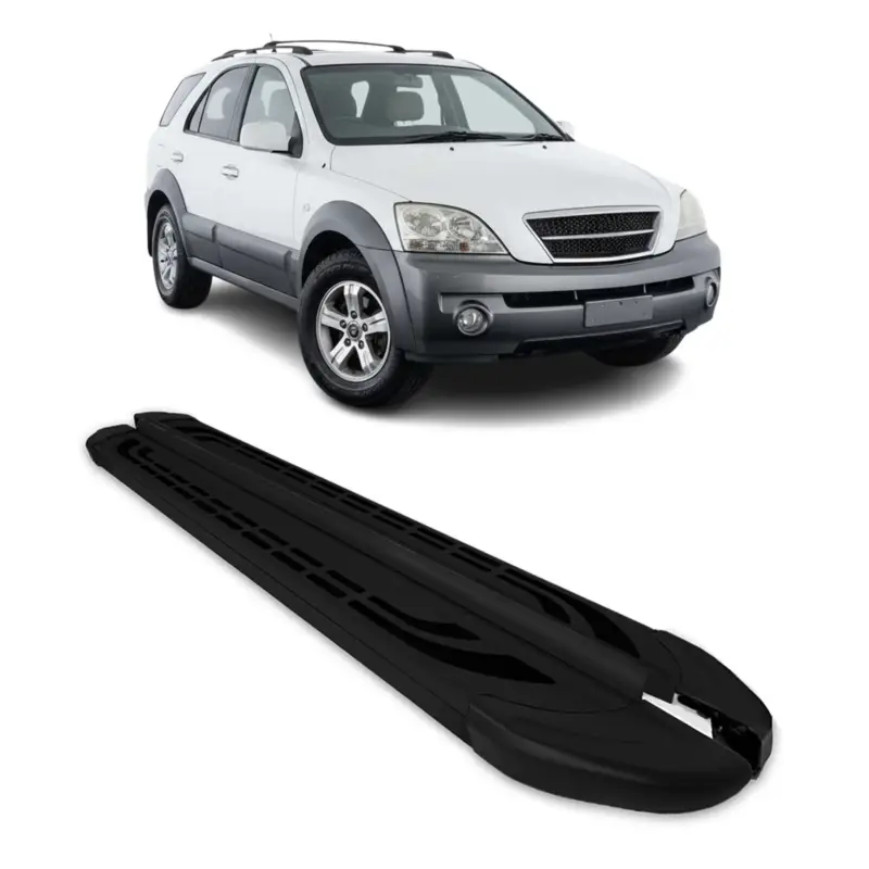 Letzte Chance Trittbretter Seitenschweller Seitenbretter für Kia Sorento 2002-2009 Alu Schwarz