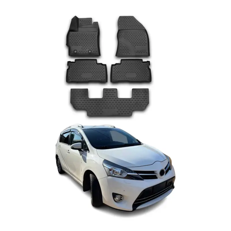 Bestpreis OMAC Gummimatten Fußmatten für Toyota Verso 2013-2018 TPE Automatten Schwarz 5x