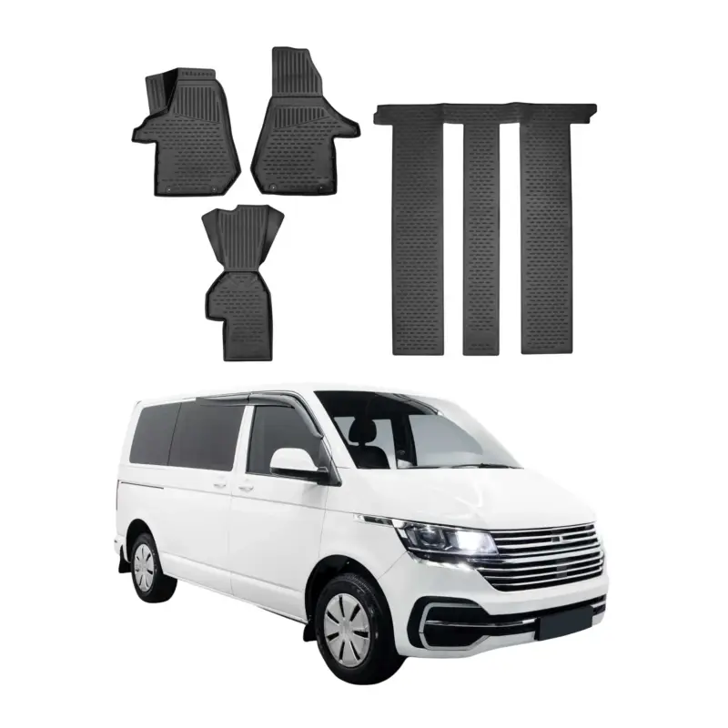 Preiswert OMAC Gummimatten Fußmatten für VW T6.1 Multivan 2019-2024 TPE Automatten Schwarz