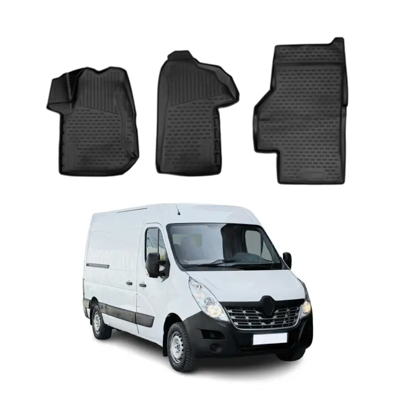 Versand Am Gleichen Tag OMAC Gummimatten Fußmatten für Renault Master 2010-2021 TPE Automatte Schwarz 3x