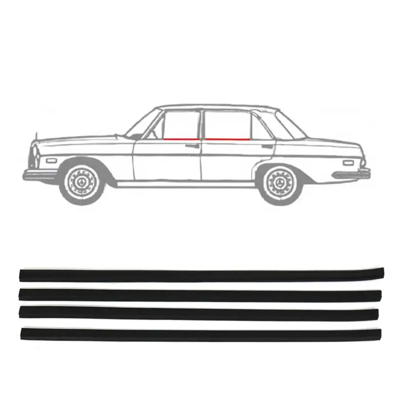 Ausverkauf Außenkante Dicht Staub Horizontale Leiste für Mercedes W115 1968-1980 ABS 4tlg