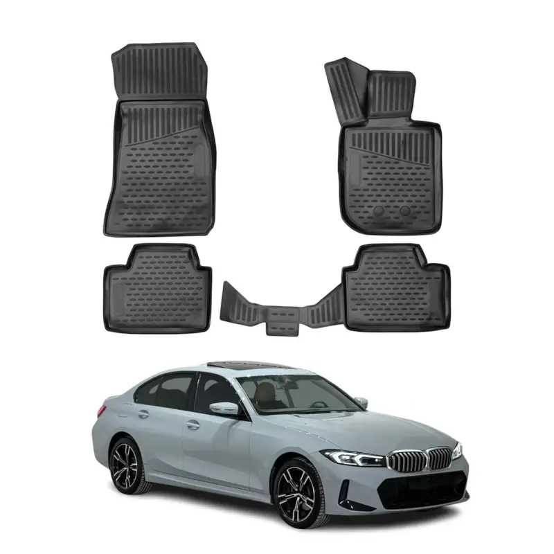 OMAC Gummimatten Fußmatten für BMW 3er Limo Touring G20 G21 2019-2026 TPE 4x Online Kaufen