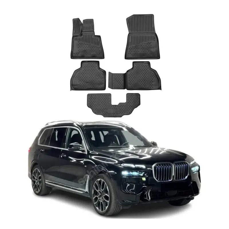 Sonderaktion OMAC Gummimatten Fußmatten für BMW X7 G07 2018-2026 TPE Automatten Schwarz 5x