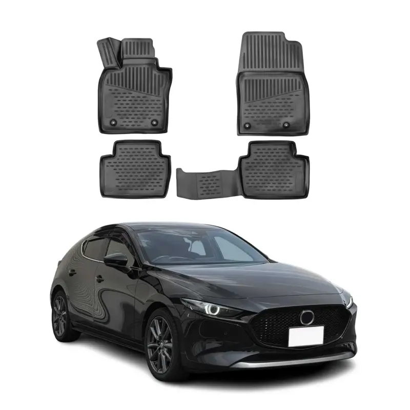 OMAC Gummimatten Fußmatten für Mazda 3 2019-2026 TPE Automatte Schwarz 4tlg Bestpreis