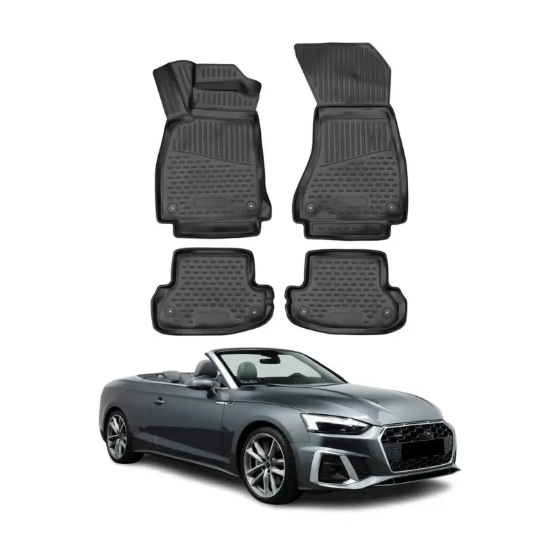 OMAC Gummimatten Fußmatten für Audi A5 Coupé Cabriolet F5P 2016-2024 TPE 4x Preiswert