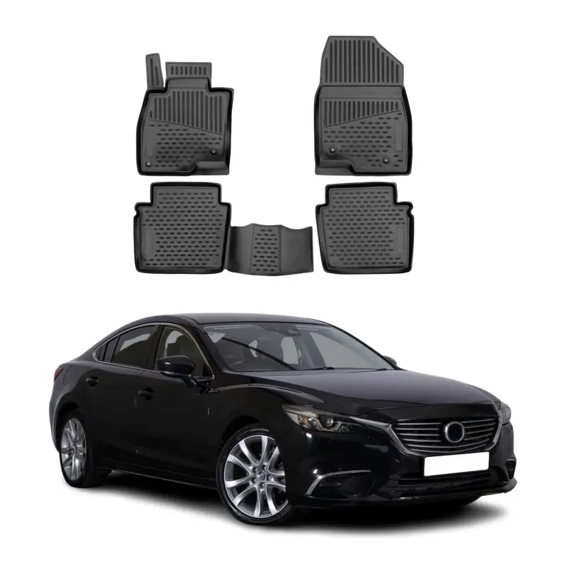 OMAC Gummimatten Fußmatten für Mazda 6 2012-2016 TPE Automatten Schwarz 4x Nur Für Kurze Zeit