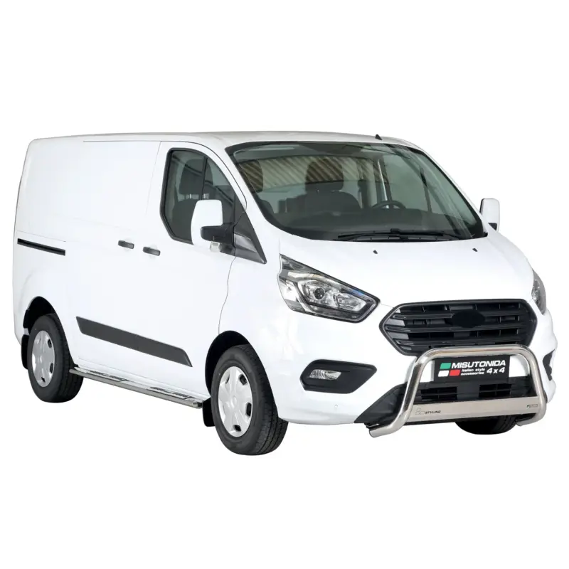 Günstig Frontschutzbügel für Ford Transit Custom Kurzer Radstand 2018-2021 Grau Ø 63 mm