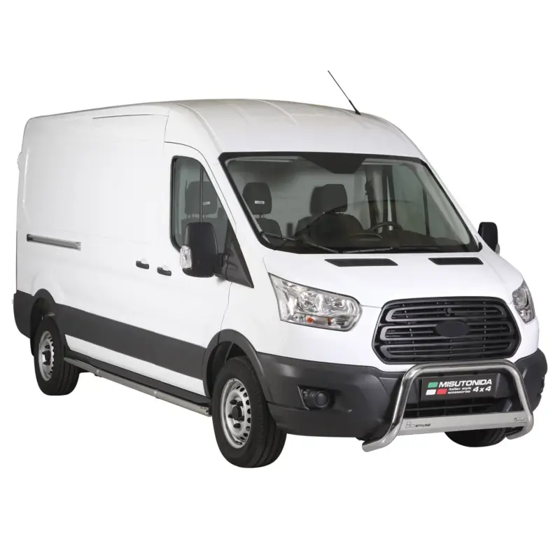 Edelstahl Frontbügel Frontschutzbügel für Ford Transit 2015-2026 Grau Ø 63 mm Preis Gesenkt