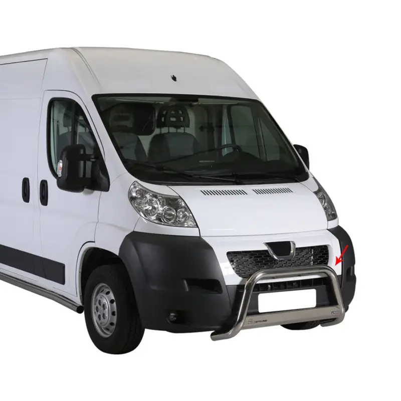 Preisreduziert Frontbügel Frontschutzbügel für Peugeot Boxer 2006-2013 ø63mm Stahl Silber