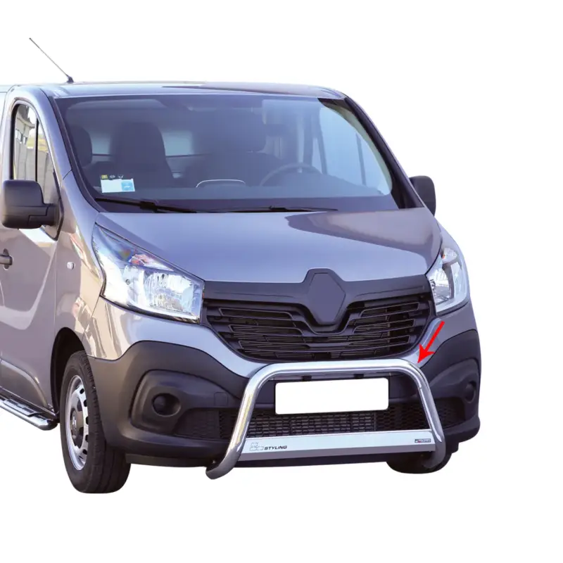 Must-Have Frontbügel Frontschutzbügel für Renault Trafic 2014-2019 ø63mm Stahl Silber