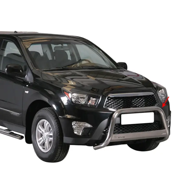 Zertifiziert Frontbügel Frontschutzbügel für Ssangyong Actyon Sports 2012-2018 ø63 Stahl Grau
