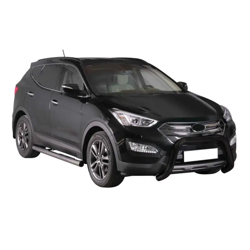 Frontbügel Frontschutzbügel für Hyundai Santa Fe 2012-2015 ø76mm Stahl Schwarz Versand Am Gleichen Tag