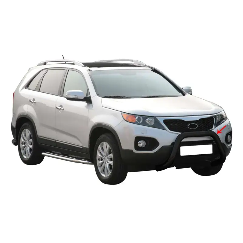 Zertifiziert Frontbügel Frontschutzbügel für Kia Sorento 2009-2012 ø76mm Stahl Schwarz Schutz
