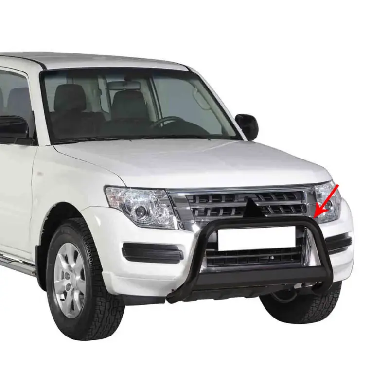 Saisonangebot Frontbügel Frontschutzbügel für Mitsubishi Pajero 2015-2021 ø63mm Stahl Schwarz