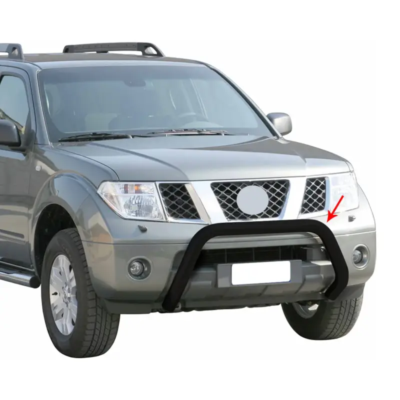 Zertifiziert Frontbügel Frontschutzbügel für Nissan Navara 2005-2010 ø76mm Stahl Schwarz