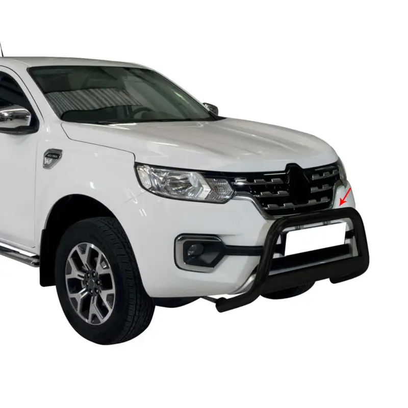 Bestpreis Frontbügel Frontschutzbügel für Renault Alaskan 2017-2021 ø63 Schwarz Edelstahl
