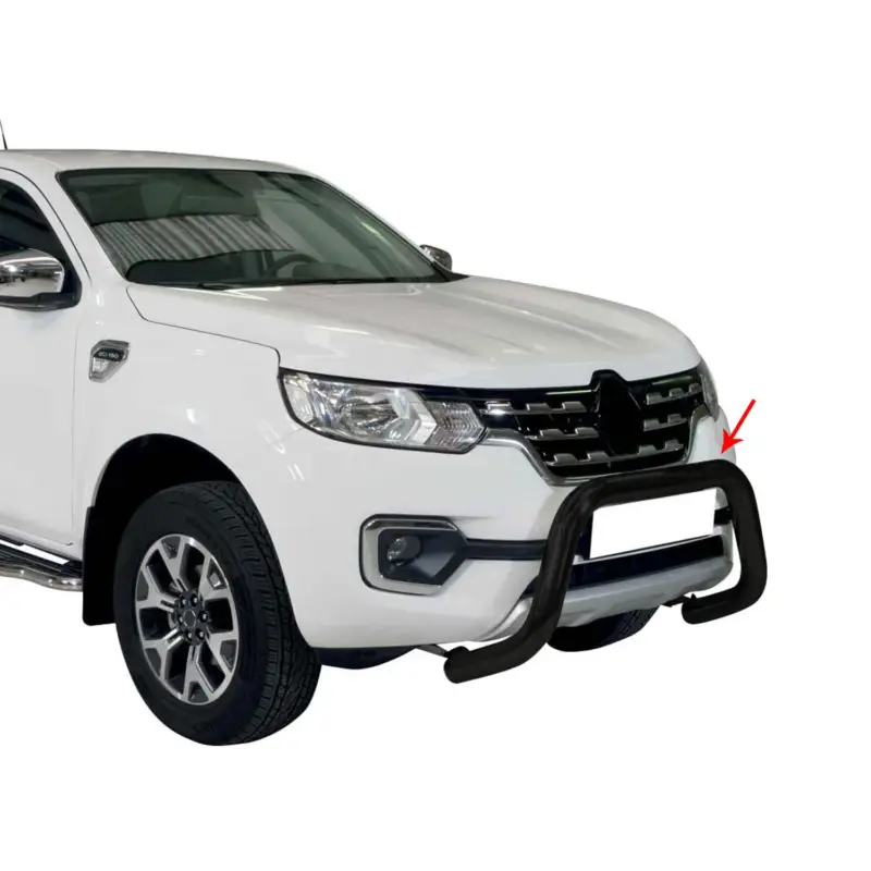 Top-Seller Frontbügel Frontschutzbügel für Renault Alaskan 2017-2021 ø63 Edelstahl Schwarz