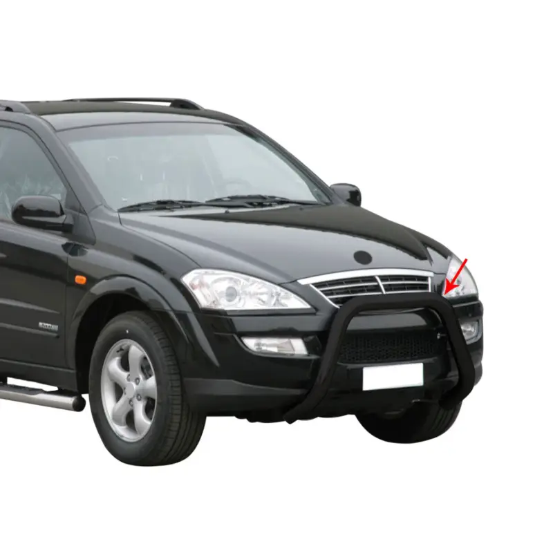 Neu Im Sortiment Frontbügel Frontschutzbügel für Ssangyong Kyron 2007-2014 ø76mm Stahl Schwarz