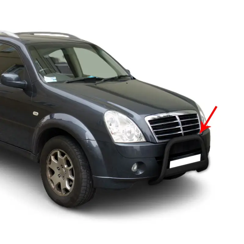 Markenware Frontbügel Frontschutzbügel für Ssangyong Rexton 2006-2012 ø63mm Stahl Schwarz
