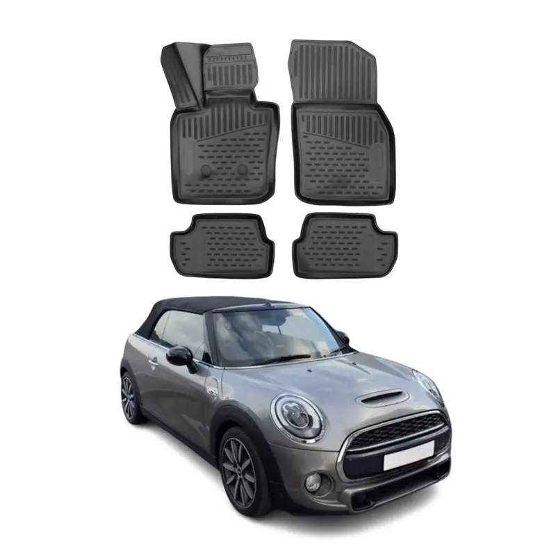 Highlight OMAC Gummimatten Fußmatten für Mini Cabriolet F55 F56 F57 2014-2024 TPE 4x