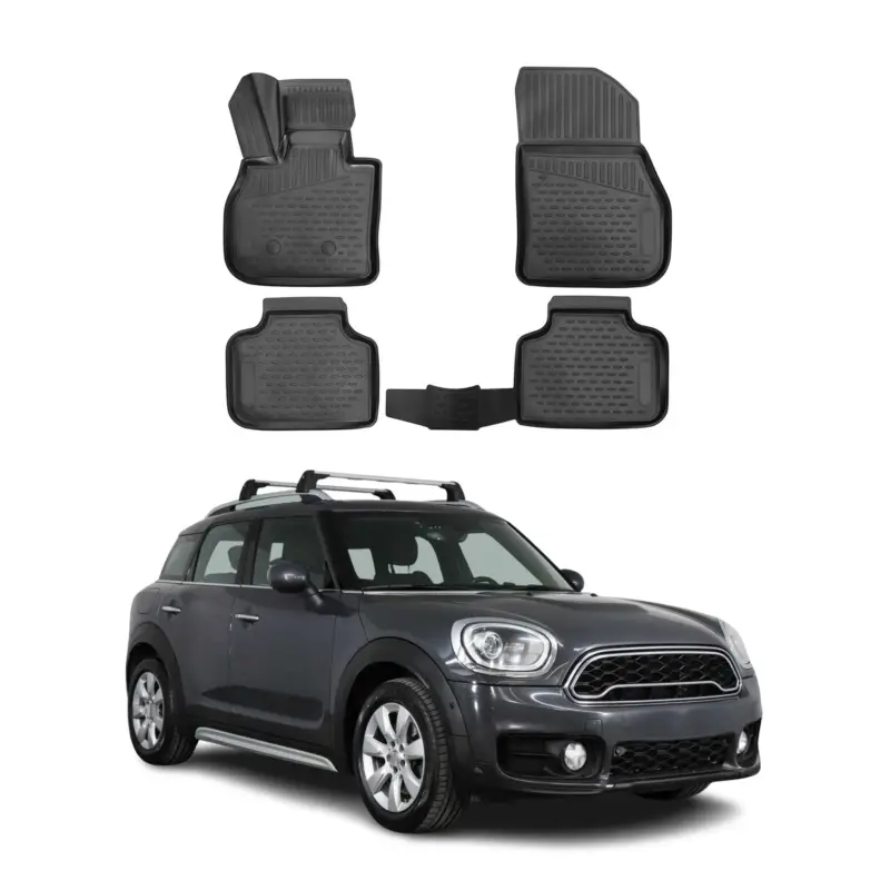OMAC Gummimatten Fußmatten für Mini Countryman F60 2017-2023 TPE Schwarz 4x Direktkauf