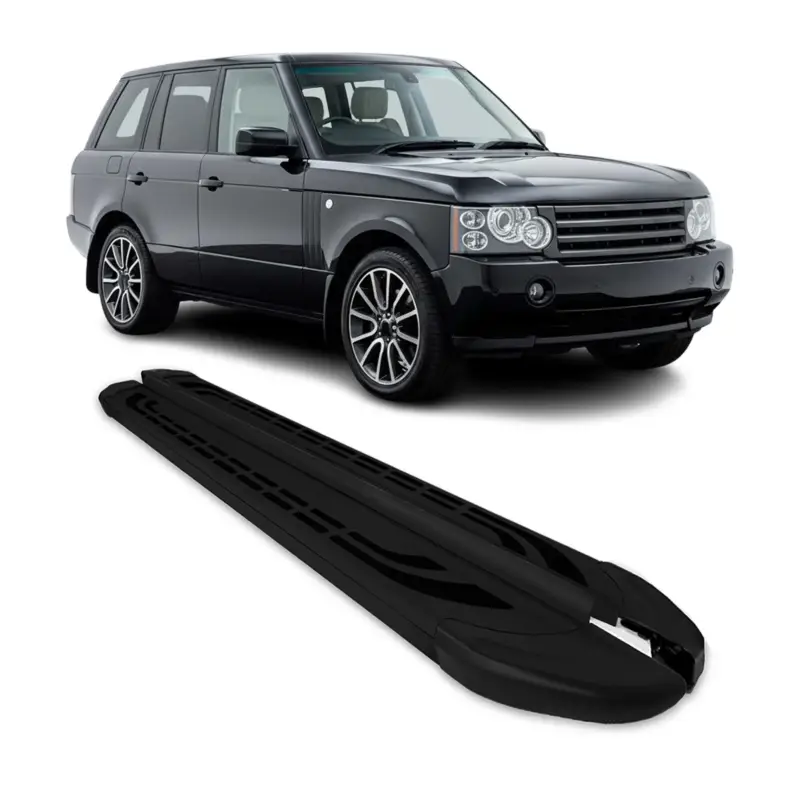 Trittbretter Seitenschweller für Range Rover Vogue L322 2002-2012 Alu Schwarz Online Kaufen