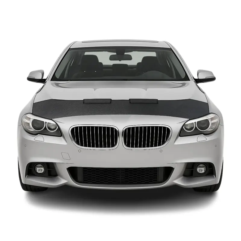 Aktuell Haubenbra Steinschlagschutz Bonnet Bra für BMW 5er 2010-2016 Carbon Optik Halb