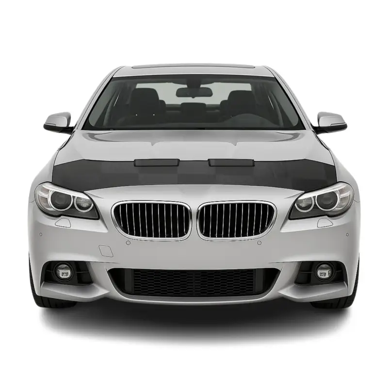 Billig Haubenbra Steinschlagschutz Bonnet Bra für BMW 5er 2010-2016 Kariert Halb