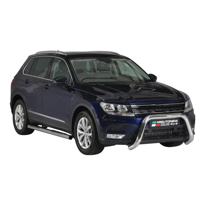 Neue Kollektion Frontbügel Frontschutzbügel für VW Tiguan Allspace 2016-2024 ø76mm Stahl Silber