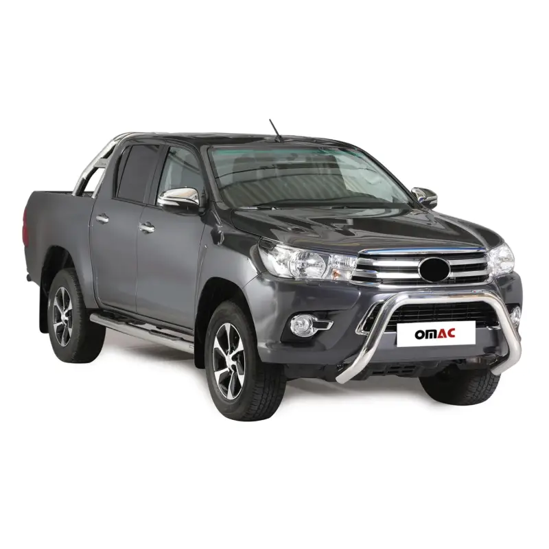 Echt Frontbügel Frontschutzbügel für Toyota Hilux 2018-2020 ø76mm Stahl Silber Schutz