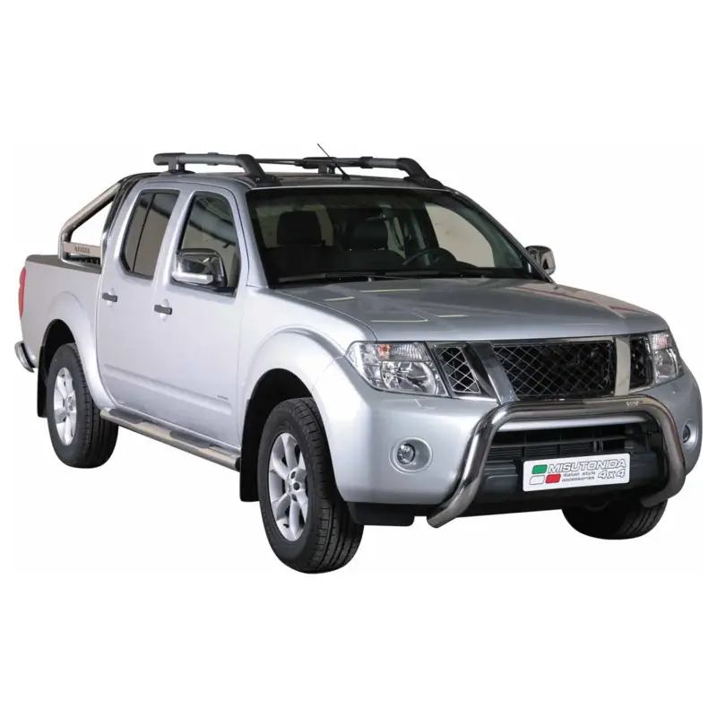 Frontbügel Frontschutzbügel für Nissan Navara 2005-2010 ø76mm Stahl Silber Preisknaller