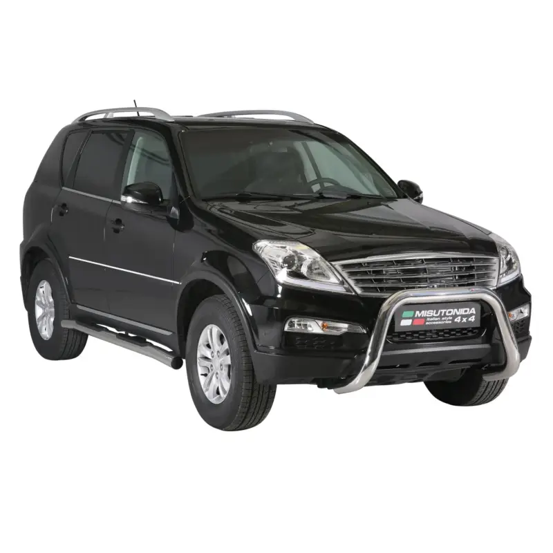 Finale Aktion Frontbügel Frontschutzbügel für Ssangyong Rexton W 2013-2017 ø76mm Stahl Silber