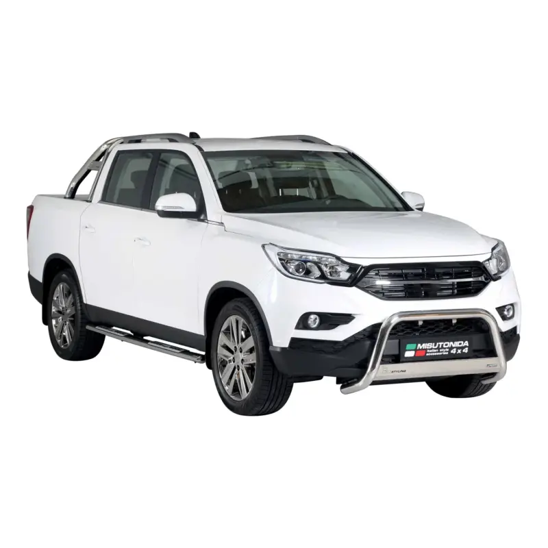 Solange Der Vorrat Reicht Frontbügel Frontschutzbügel für Ssangyong Musso 2023-2026 ø63mm Stahl Silber