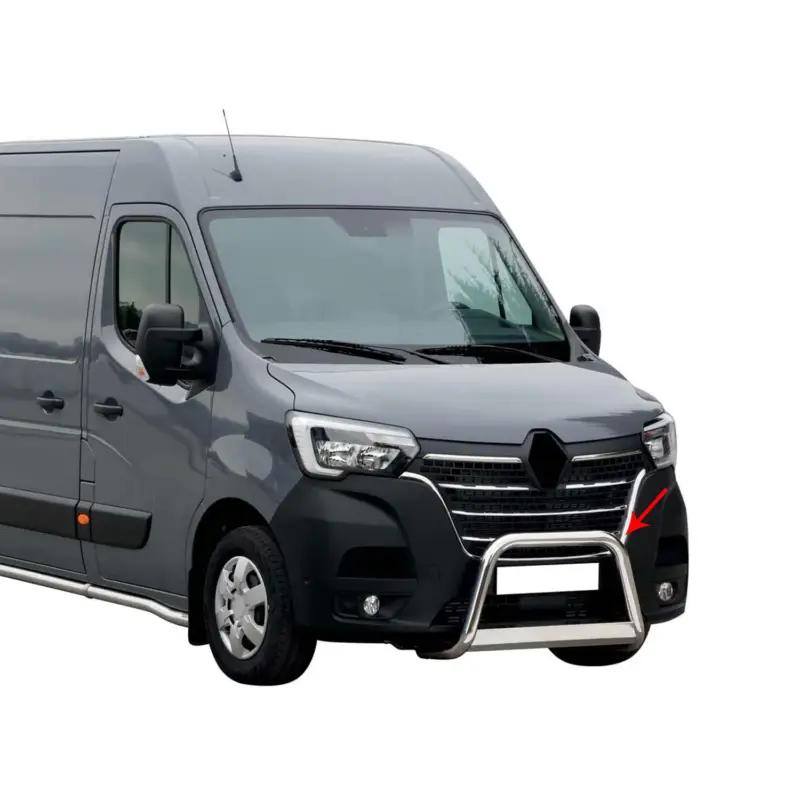 Expressversand Frontbügel Frontschutzbügel für Renault Master 2019-2023 ø63mm Stahl Silber