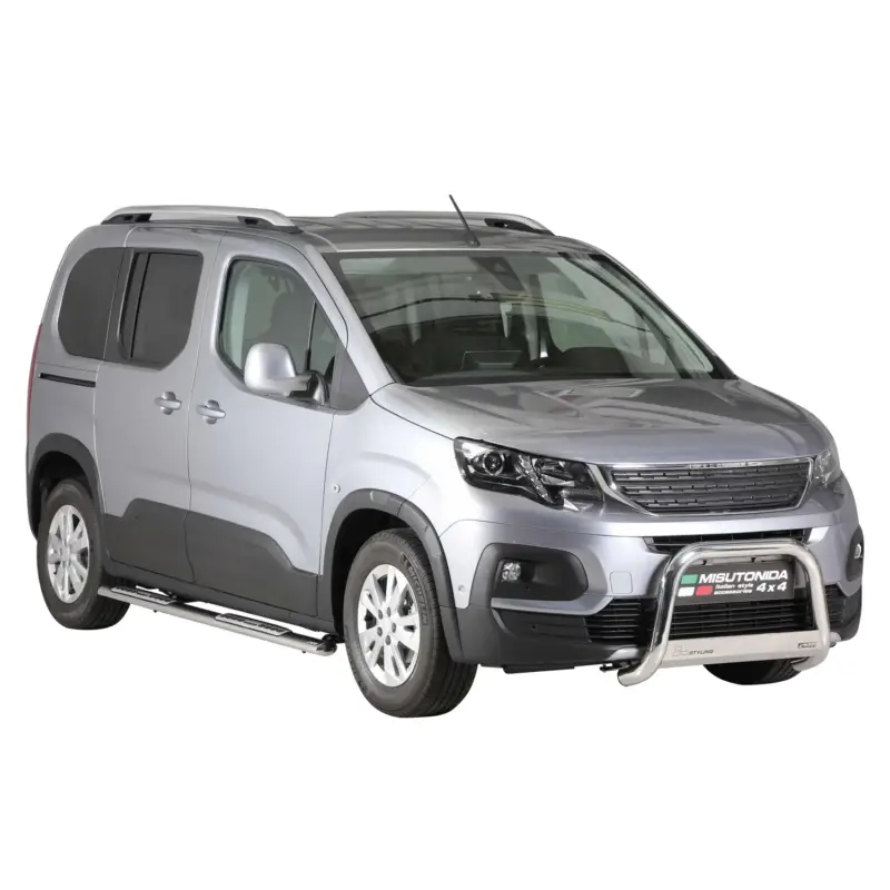 Versand Am Gleichen Tag Frontbügel Frontschutzbügel für Peugeot Rifter 2018-2021 ø63mm Stahl Silber