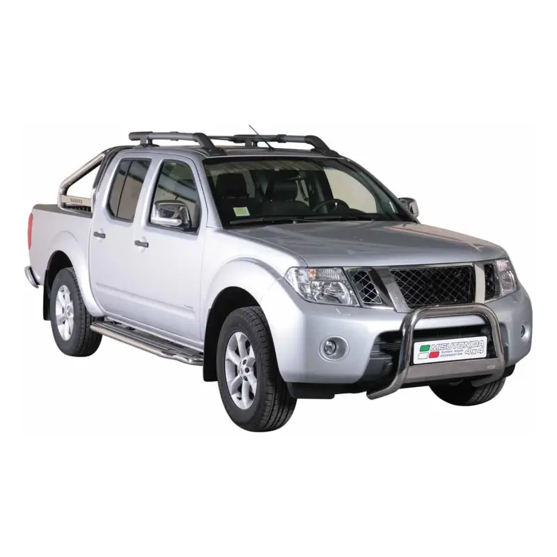 Frontbügel Frontschutzbügel für Nissan Navara 2010-2014 ø63mm Stahl Silber Schneller Versand