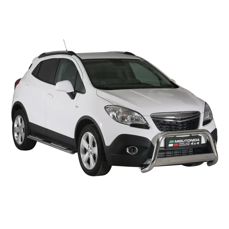Preisknaller Frontbügel Frontschutzbügel für Opel Mokka 2012-2016 ø63mm Stahl Silber Schutz