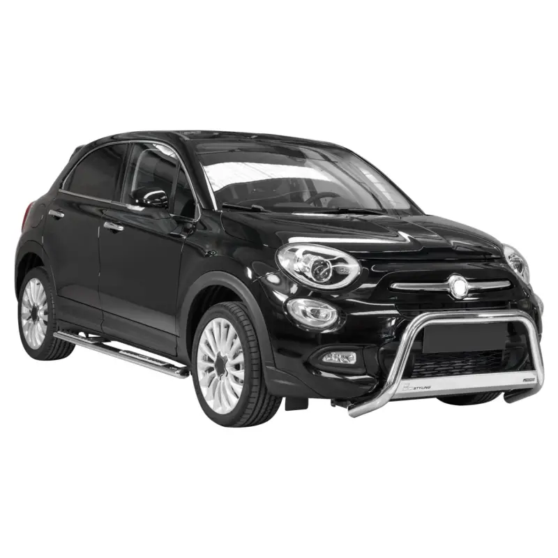 Letzte Chance Frontbügel Frontschutzbügel für Fiat 500X 2014-2018 ø63mm Stahl Silber Schutz