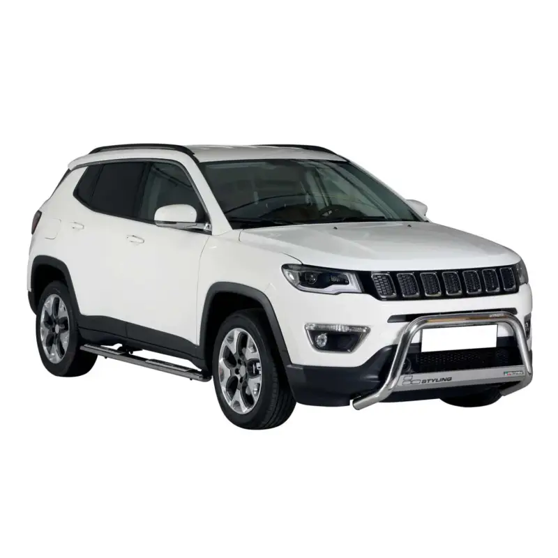 Geprüft Frontbügel Frontschutzbügel für Jeep Compass 2016-2021 ø63mm Stahl Silber Schutz
