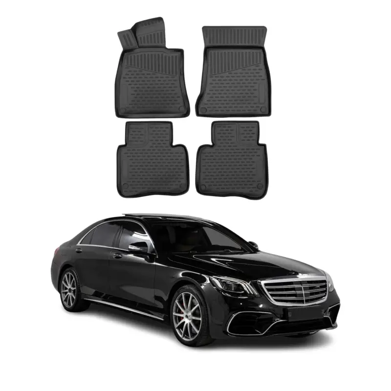 Neue Ware OMAC Gummimatten Fußmatten für Mercedes S Klasse AMG W222 2013-2017 TPE 4x