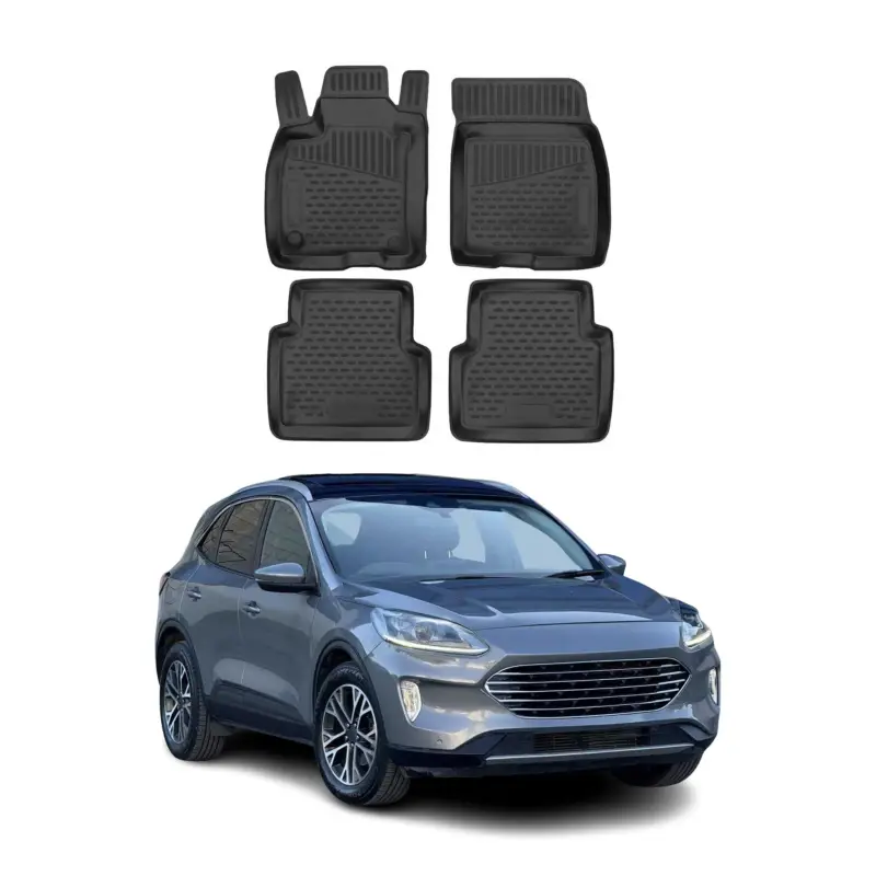Knallerangebot OMAC Gummimatten Fußmatten für Ford Kuga III 2019-2026 TPE Automatten Schwarz 4x