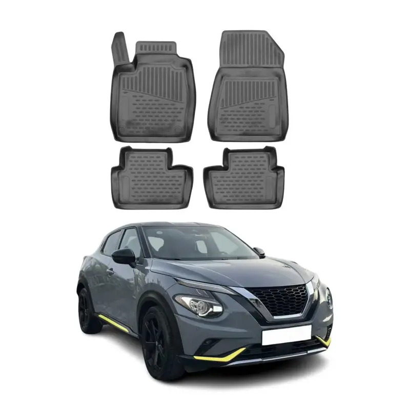 Abverkauf OMAC Gummimatten Fußmatten für Nissan Juke 2019-2024 TPE Automatten Schwarz 4x
