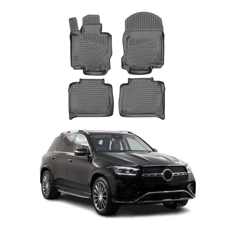 OMAC Gummimatten Fußmatten für Mercedes GLE V167 2019-2024 TPE Matten Schwarz 4x Saisonangebot