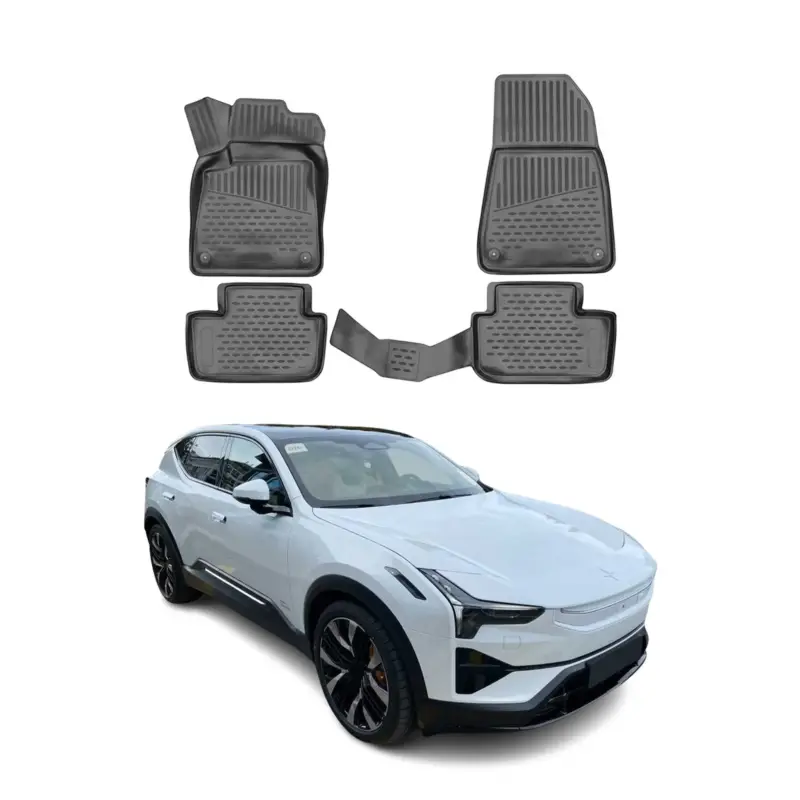 OMAC Gummimatten Fußmatten für Polestar 2 2020-2026 TPE Automatten Schwarz 4x Neue Ware